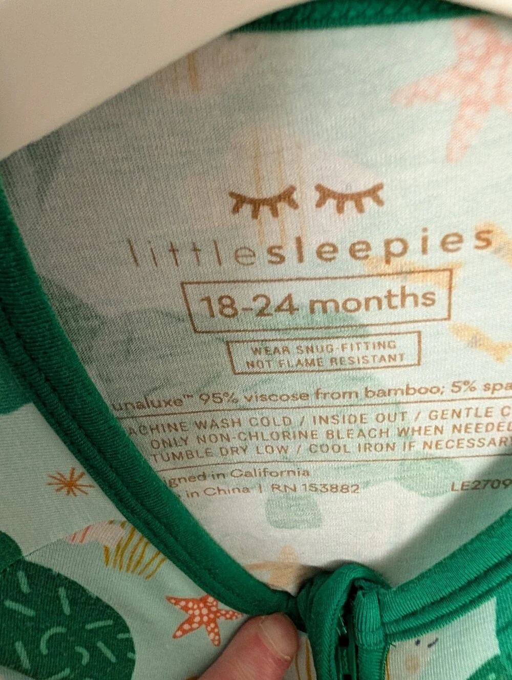 Little Sleepies Turtle Print Zippy